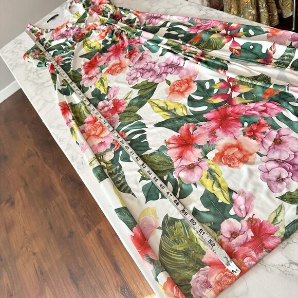Boston Proper Tropical Oasis Print Racerback Maxi Dress Women's Size Medium - Picture 11 of 11